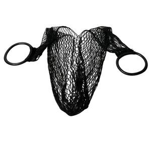 Vintage 1960s Woven Mesh Net Bag Grocery Tote Shopper Reusable Round Handle